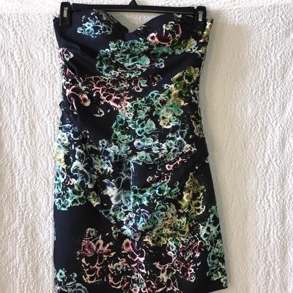 Twelfth Street by Cynthia Vincent Strapless Floral Cocktail Dress - Picture 2 of 9